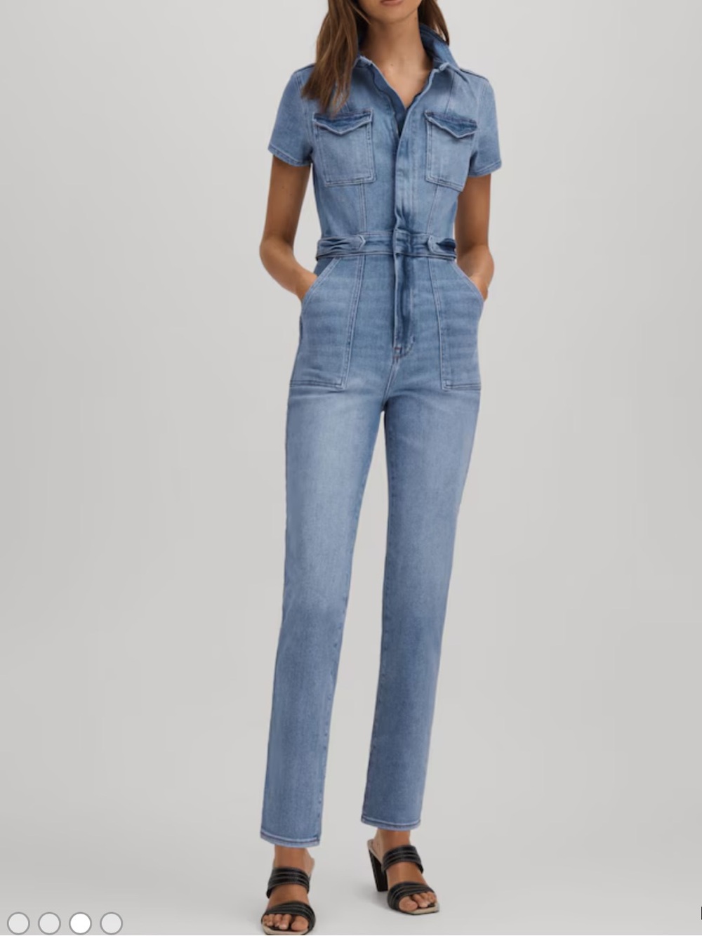 Good American Blue Denim Jumpsuit